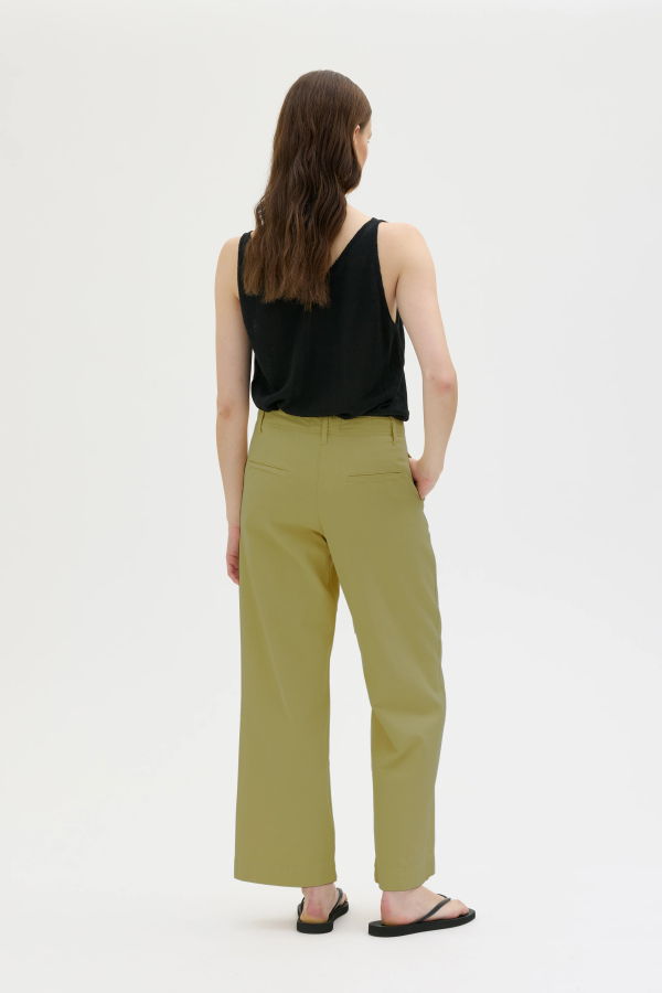 Maska Laila Recycled Cotton Trousers - Anis Green
