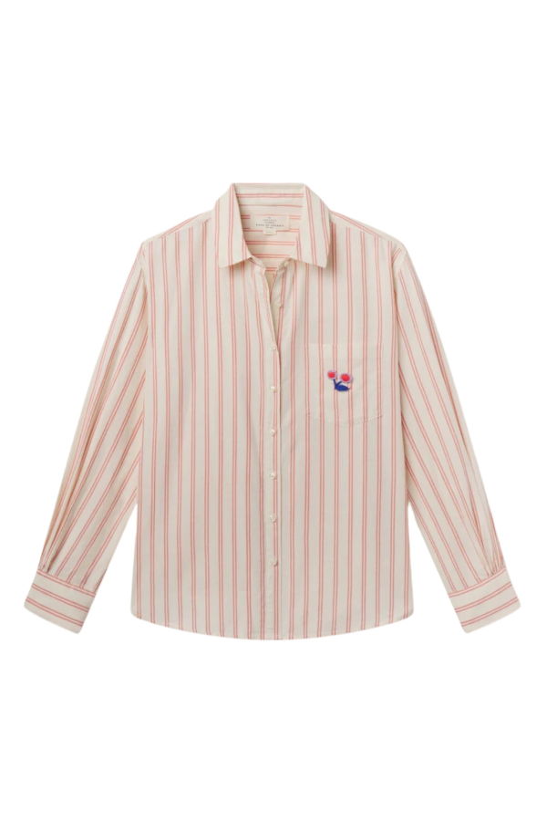 Trovata Blake Oversized Shirt - Porto Stripe Blouse