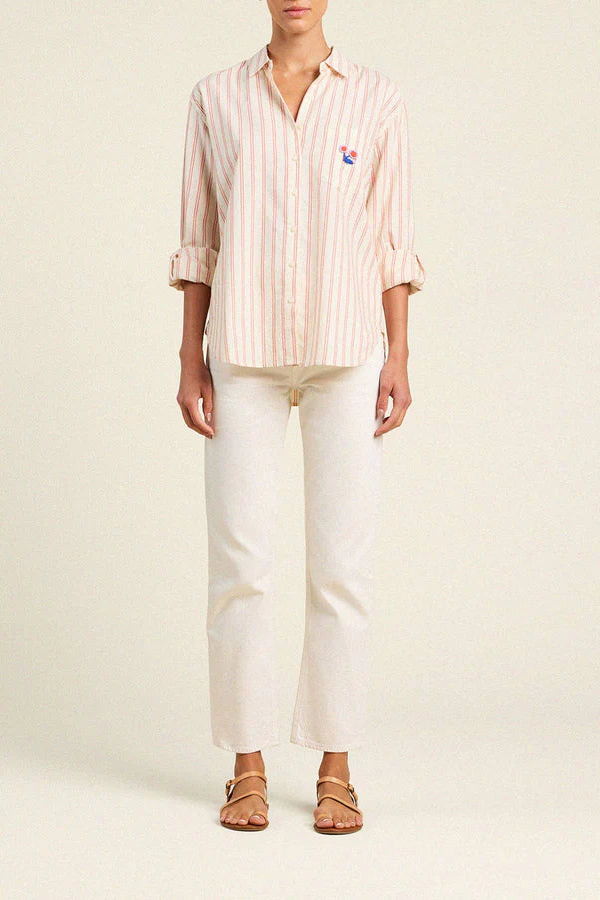 Trovata Blake Oversized Shirt - Porto Stripe Blouse