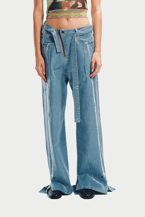 Ottolinger Glazed Baggy Jeans - Blue