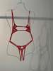 Marika Vera 80's Moore Ouvert Cage Bodysuit - Red - Thumbnail 4