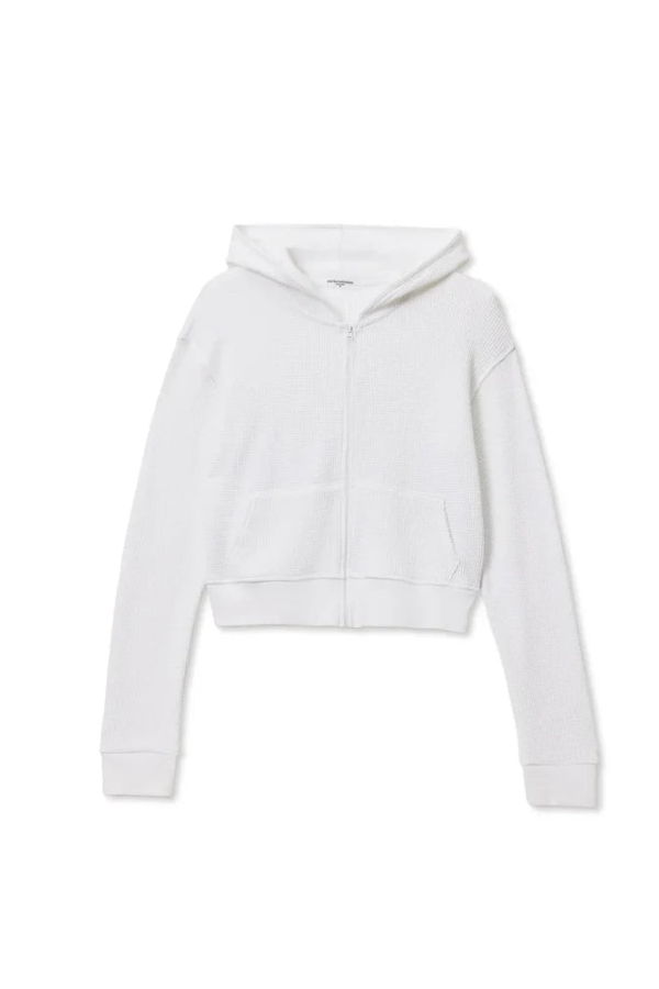 Perfect White Tee Inez Waffle Knit Sweatshirt Hoodie