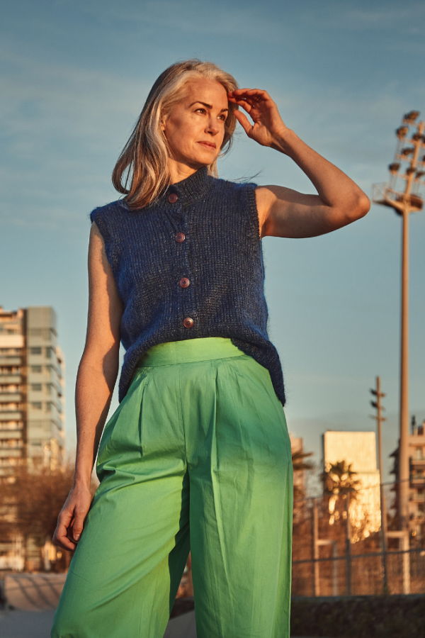 L'ENVERS FRIDA Mohair/Silk Sleeveless Cardigan