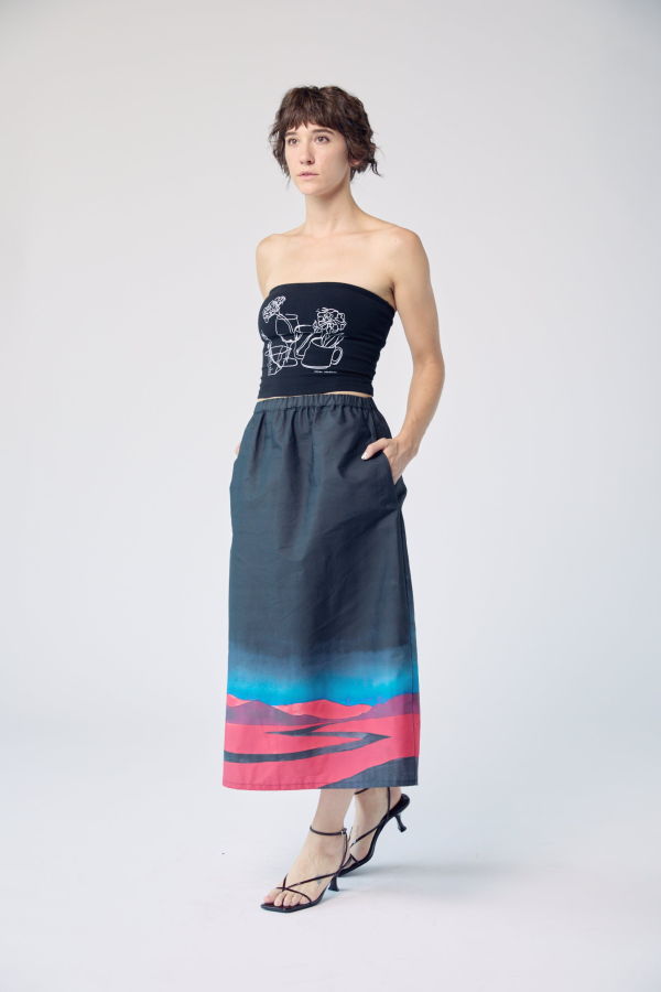 MAISON MARKOSIAN Still Life Tube Top - Chalk and Ink