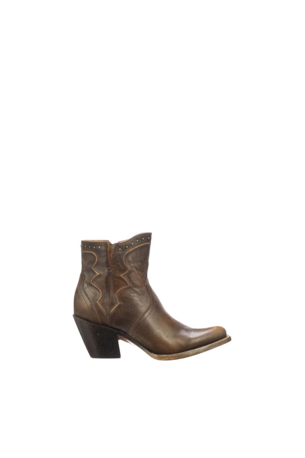 Lucchese Karlie Bootie - MAPLE/ BLACK