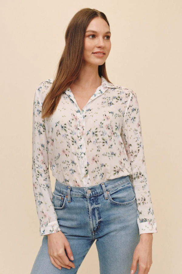 Bella Dahl Painted Petals Button Down Top
