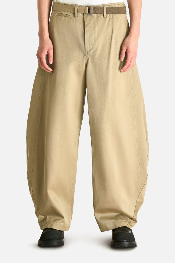 sacai Cotton Chino Pants in Beige