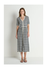 Claudine Midi Dress in Crinkle Stripe - Thumbnail 2