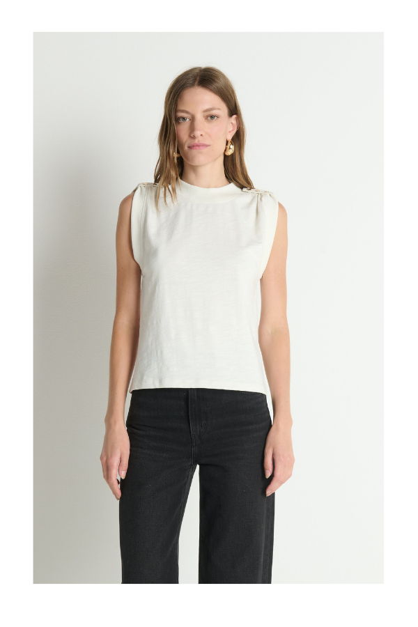 Nation Mikka Buttoned Shoulder Tank