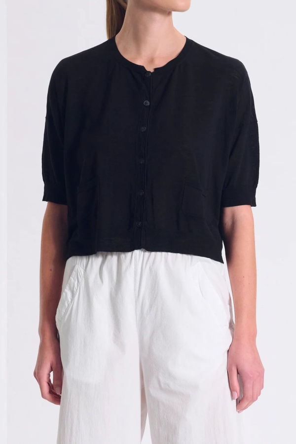 Transit Par Such Button Cardigan - Black