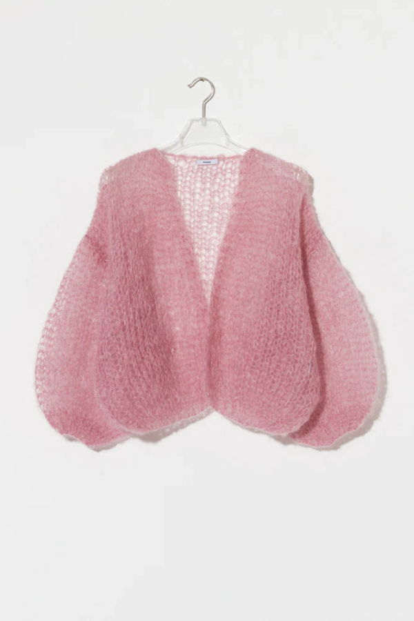 Maiami Mohair Rose Bomber Cardigan - English Rose