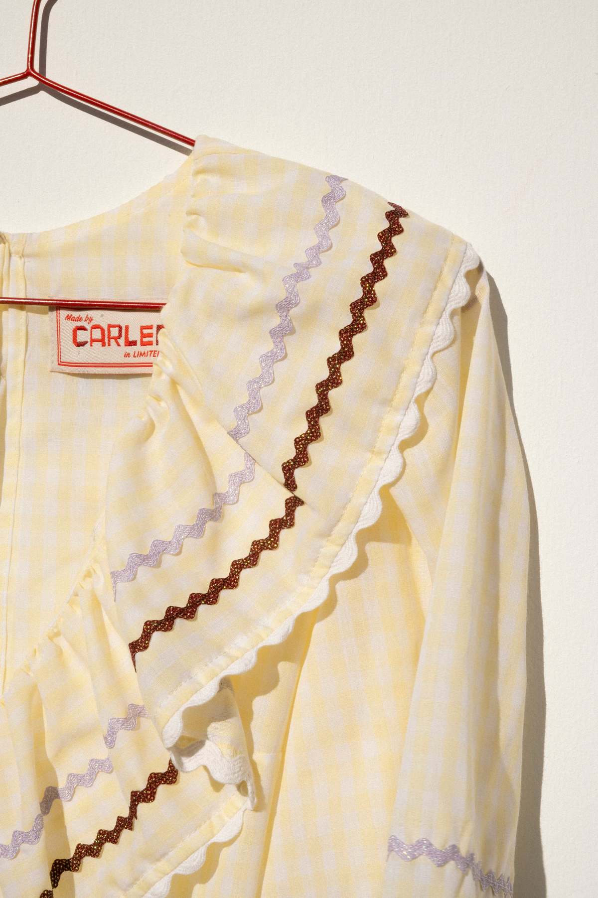 Carleen Ruffle Blouse - Butter Gingham - Image 6 of 9