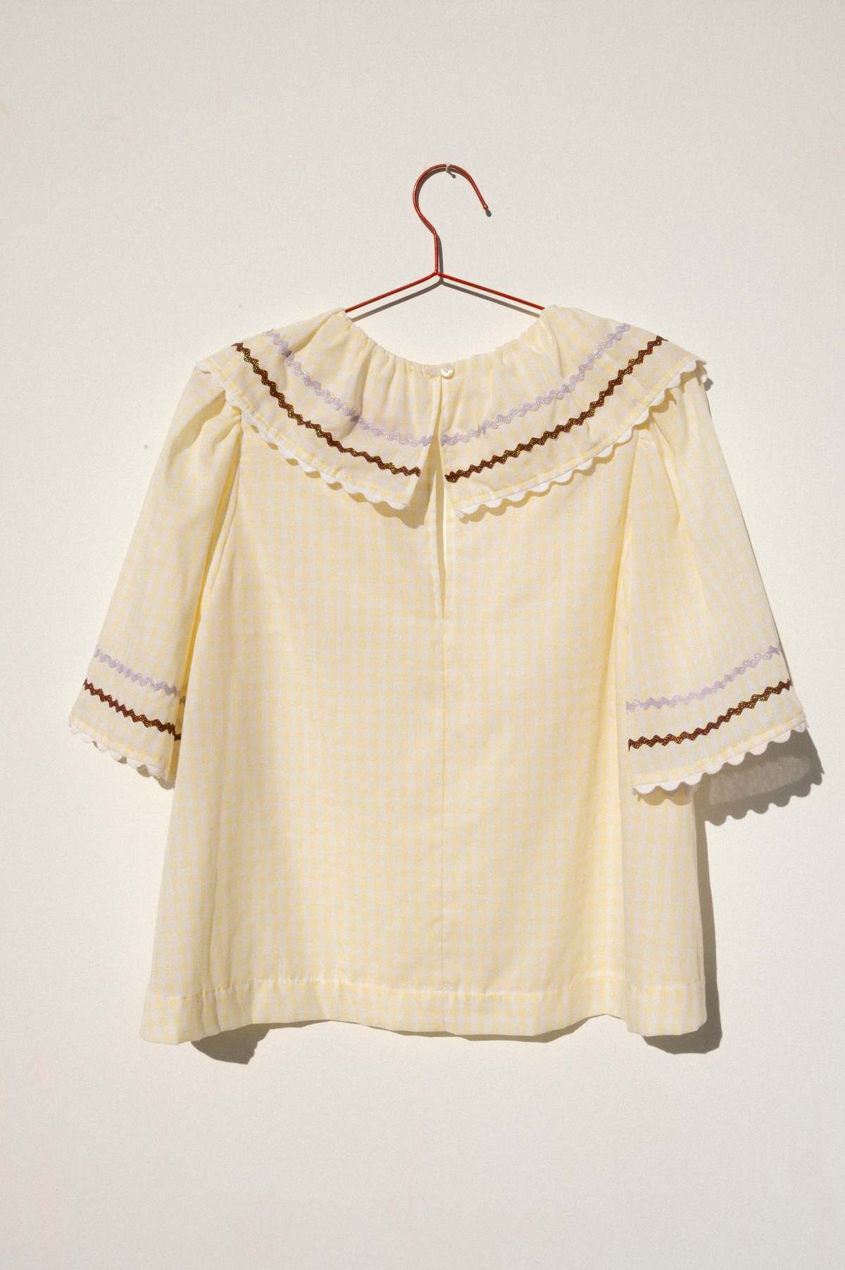 Carleen Ruffle Blouse - Butter Gingham - Image 7 of 9