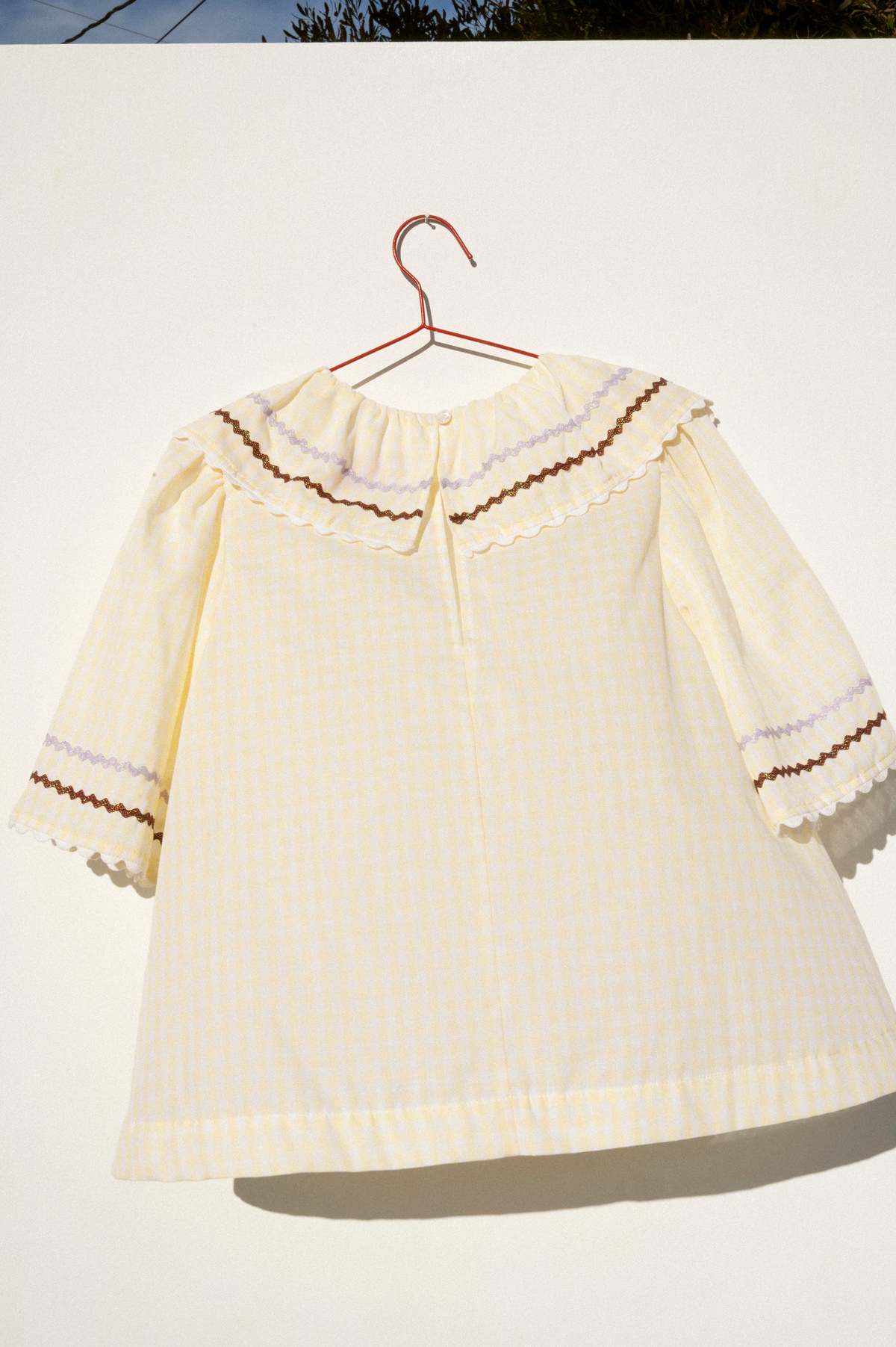 Carleen Ruffle Blouse - Butter Gingham - Image 8 of 9