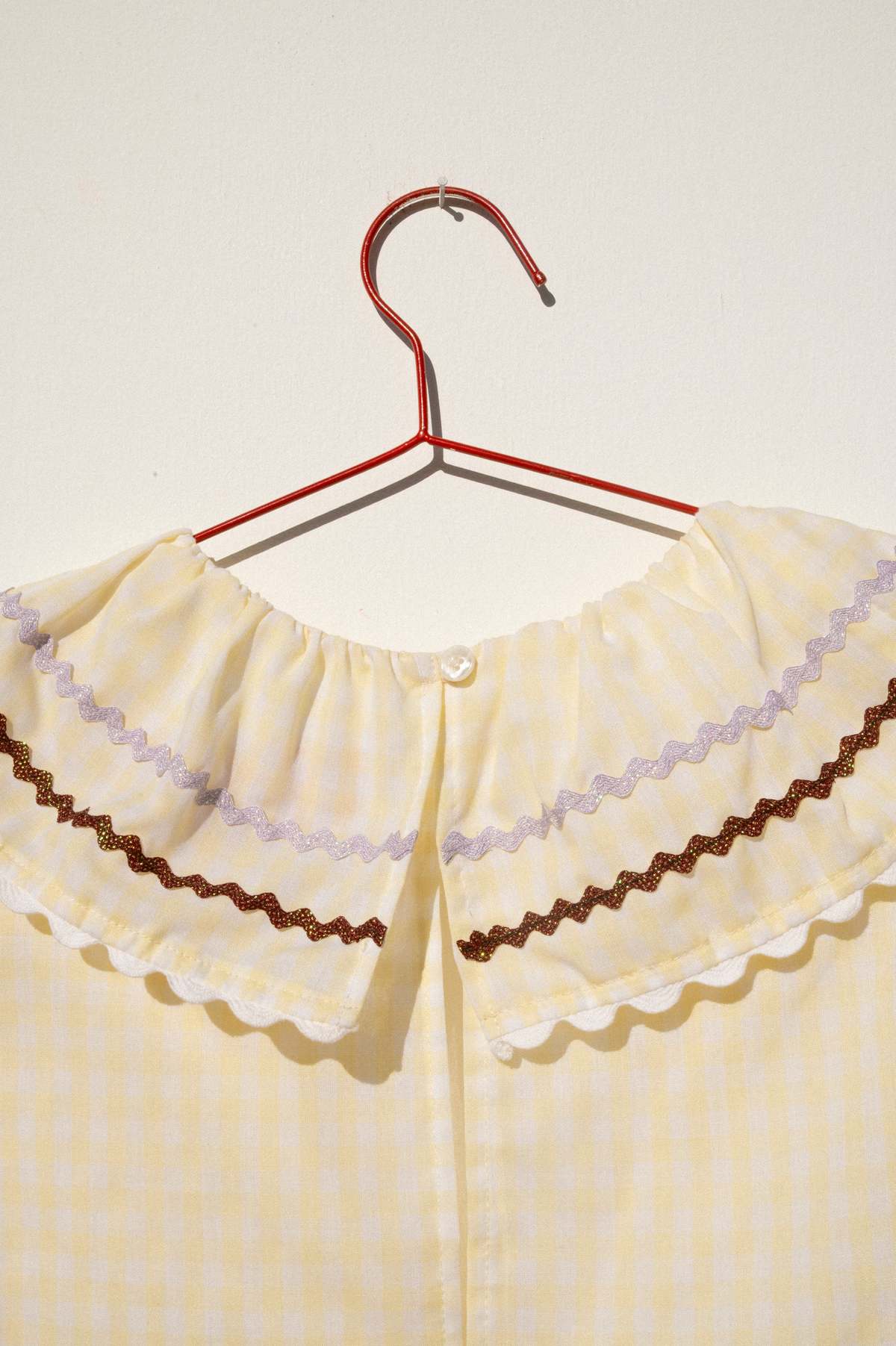 Carleen Ruffle Blouse - Butter Gingham - Image 9 of 9