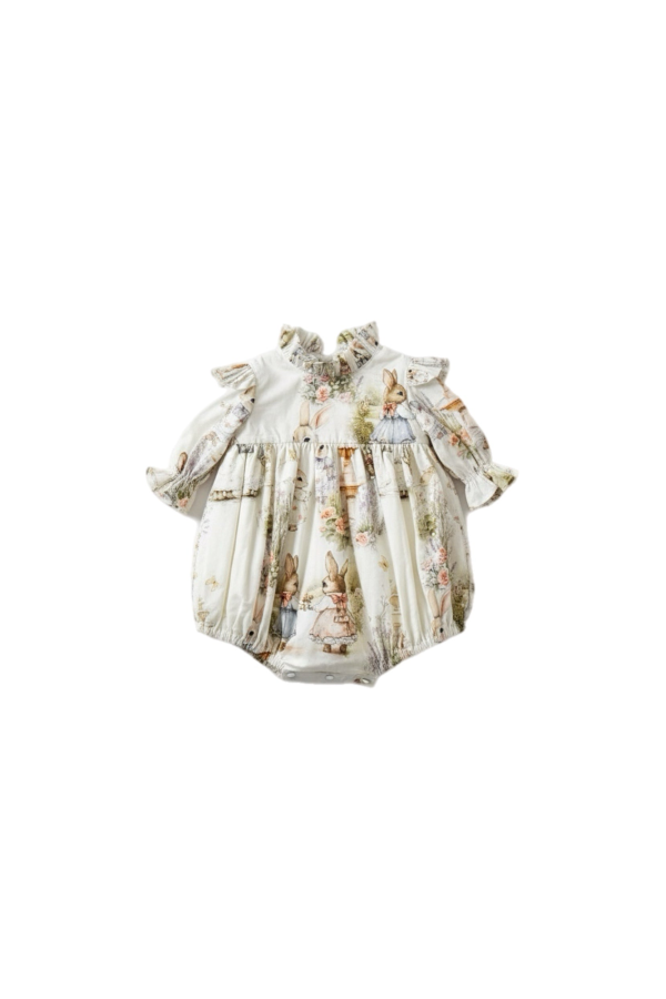 KIDS Piper&Cloth Aoki Bubble Romper - Bramble Rabbit