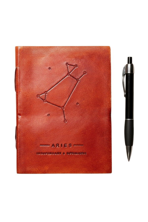 Soothi Astrology Zodiac Handmade Leather Journal