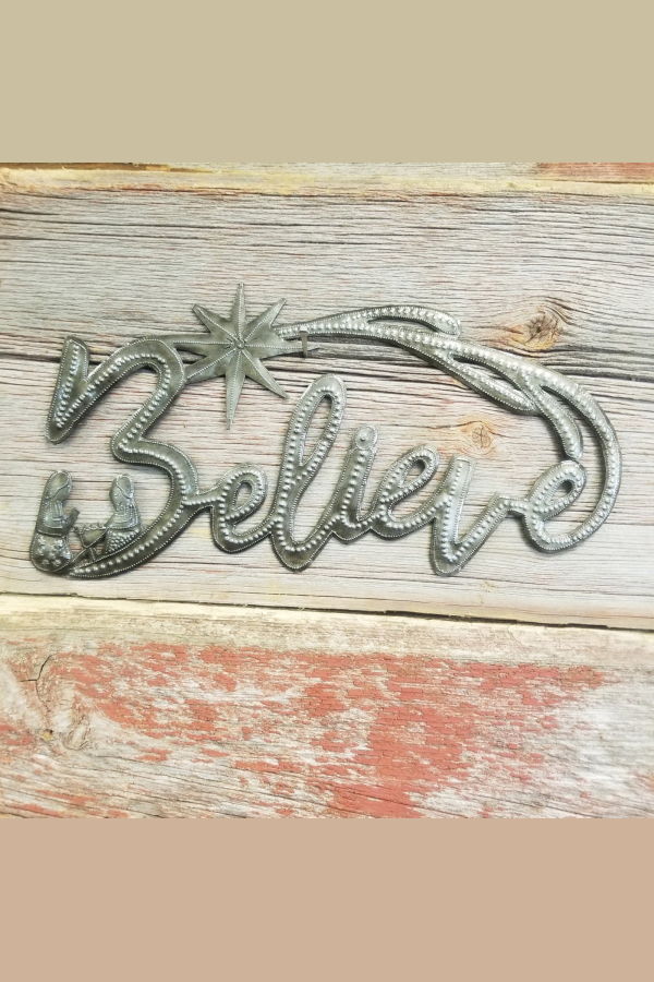 Vi Bella Believe Metal Art Wall Art