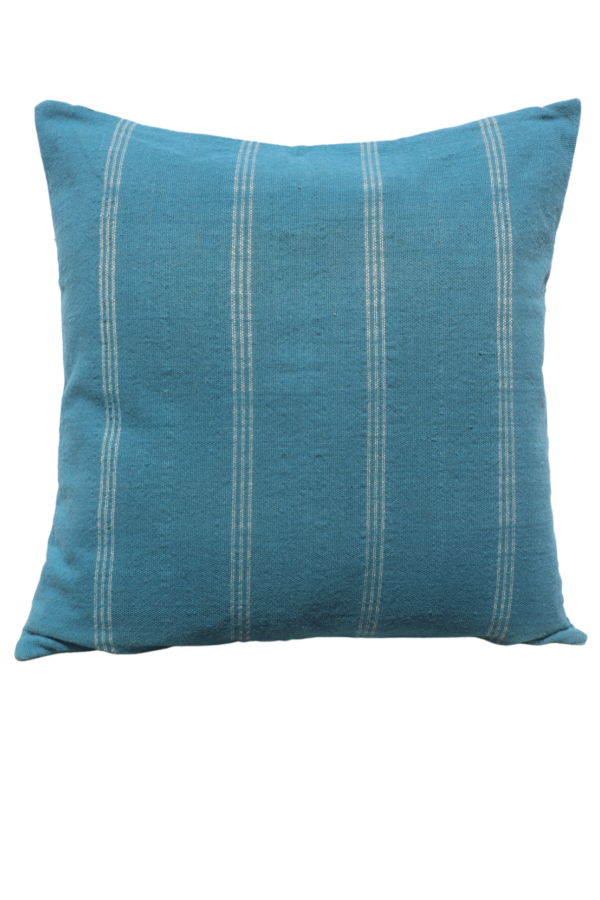 Alamwar BK Indigo / Shell Handwoven Pillow Cover