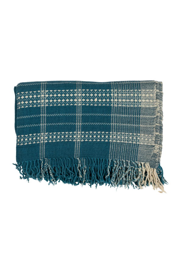 Alamwar BK Handwoven Bedspread - Indigo