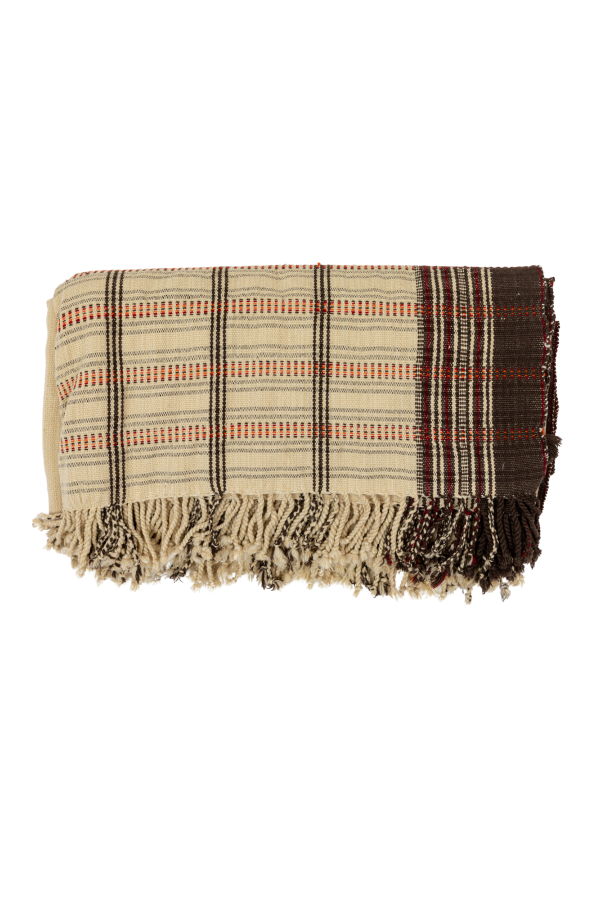 Alamwar BK Handwoven Bedspread - Shell/Espresso