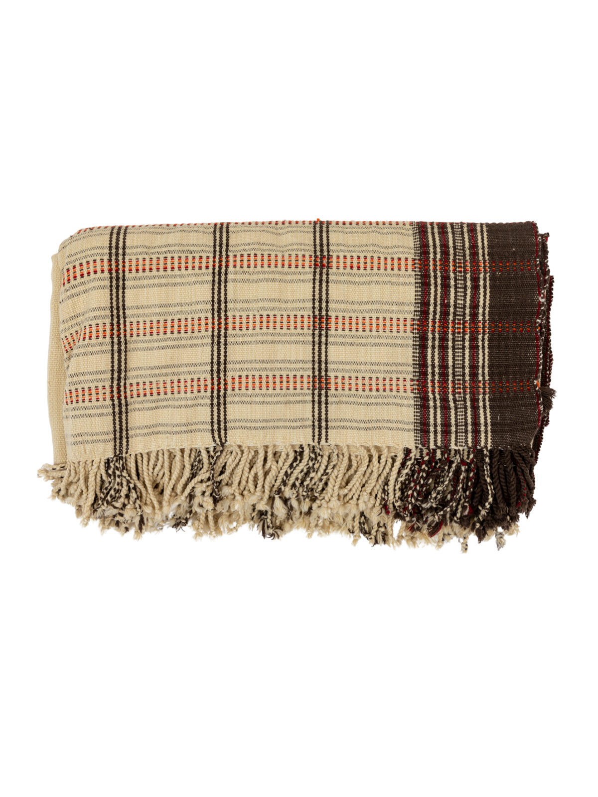 Alamwar BK Handwoven Bedspread - Shell/Espresso - Image 2 of 5