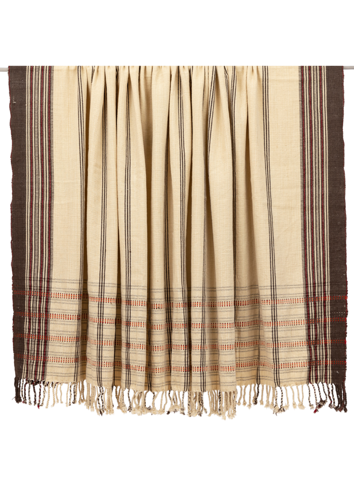 Alamwar BK Handwoven Bedspread - Shell/Espresso - Image 4 of 5