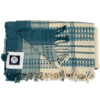Alamwar BK Shell/Indigo Handwoven Bedspread - Thumbnail 3
