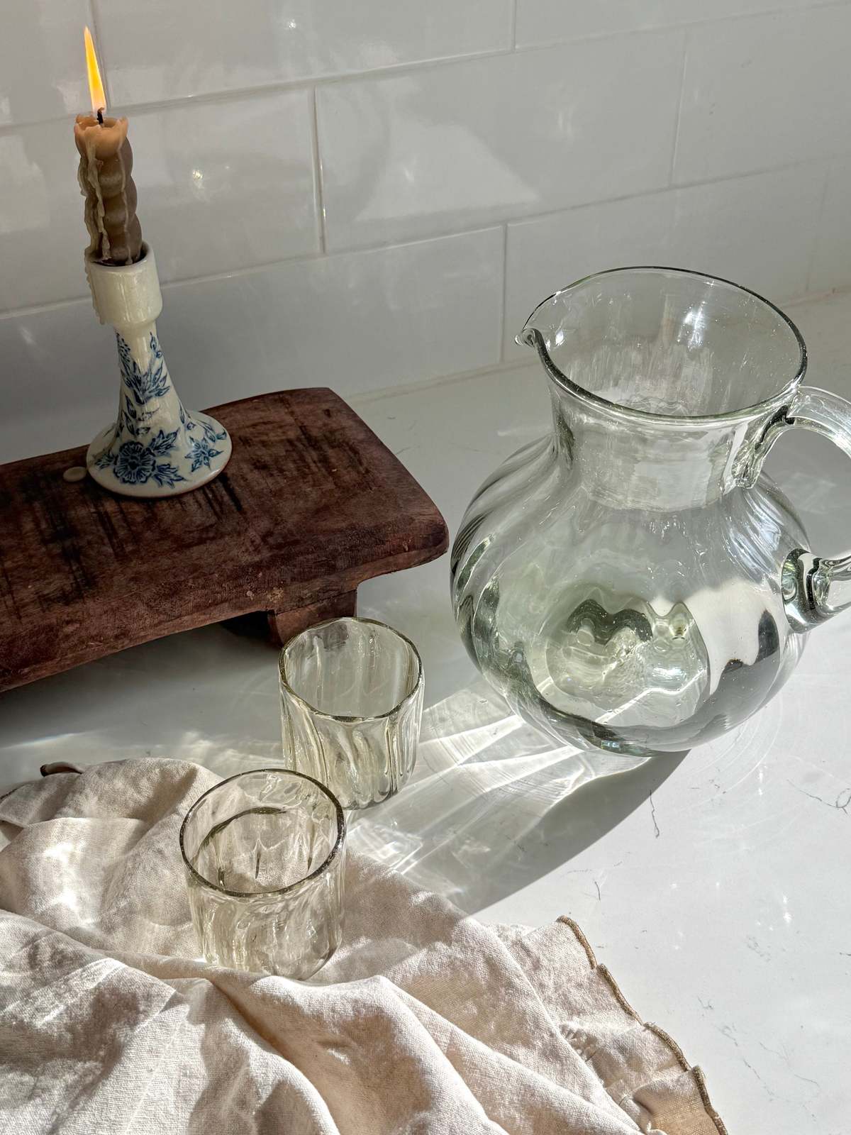 Villa Lua Home Bola Fluted Pitcher - Image 3 of 4