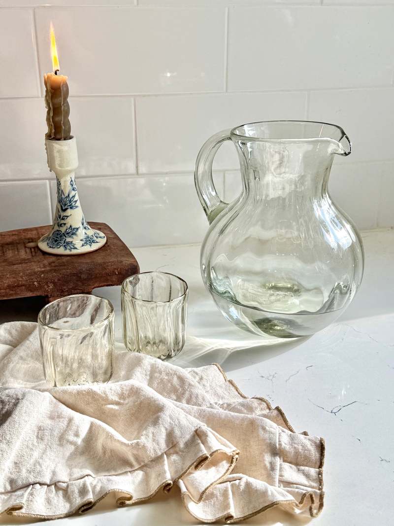 Villa Lua Home Bola Fluted Pitcher