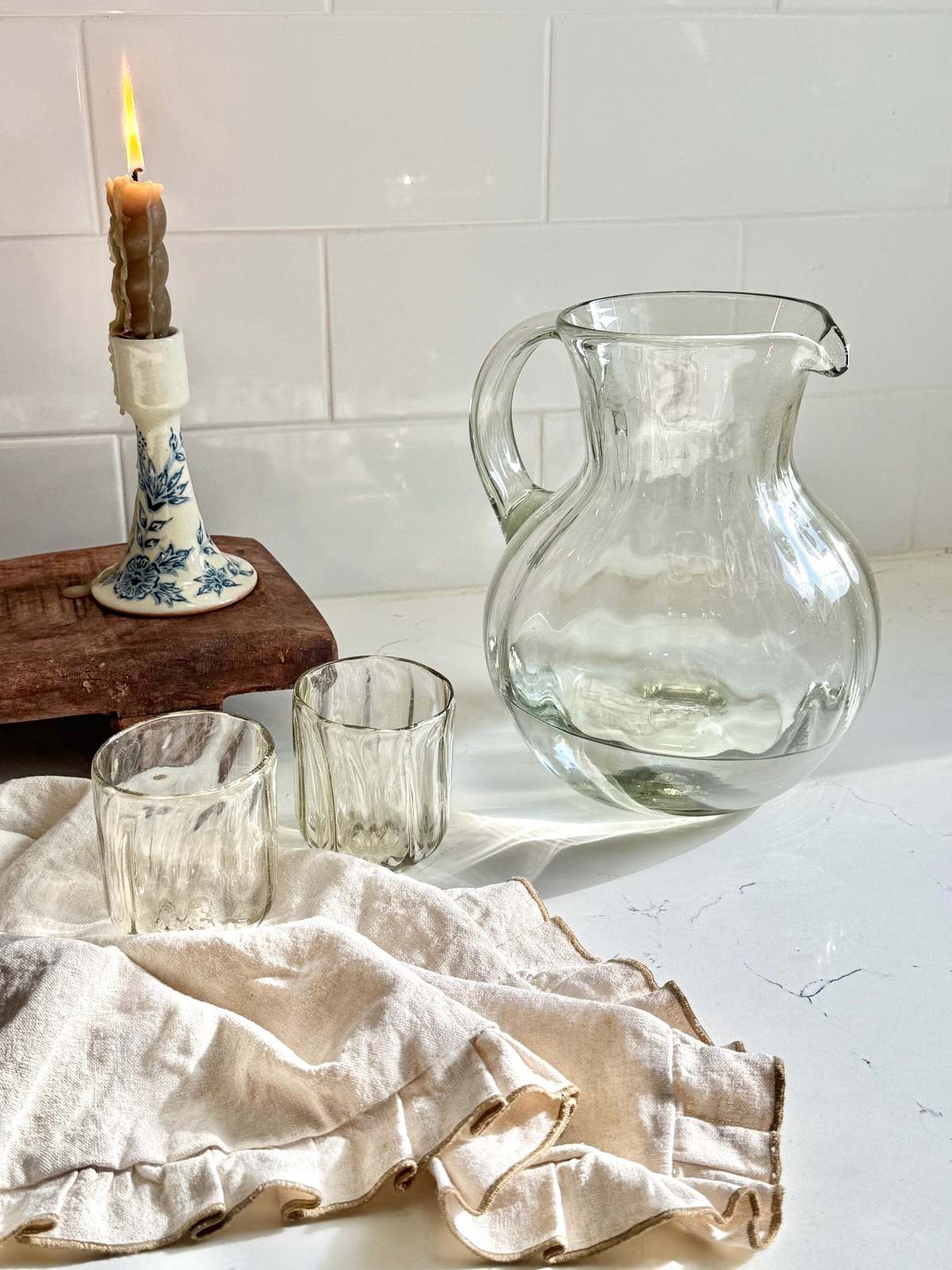 Villa Lua Home Bola Fluted Pitcher - Image 4 of 4