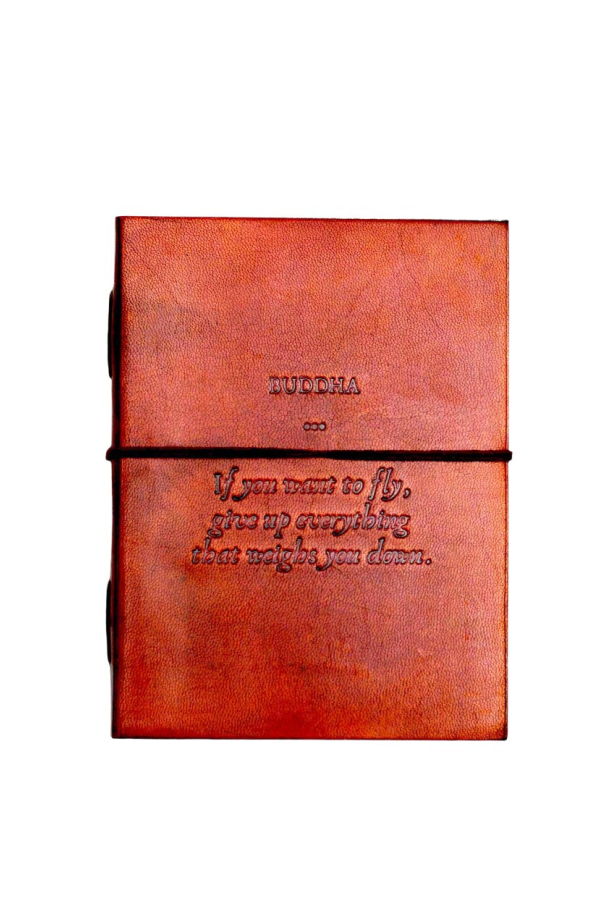 Soothi Buddha Quote Leather Journal