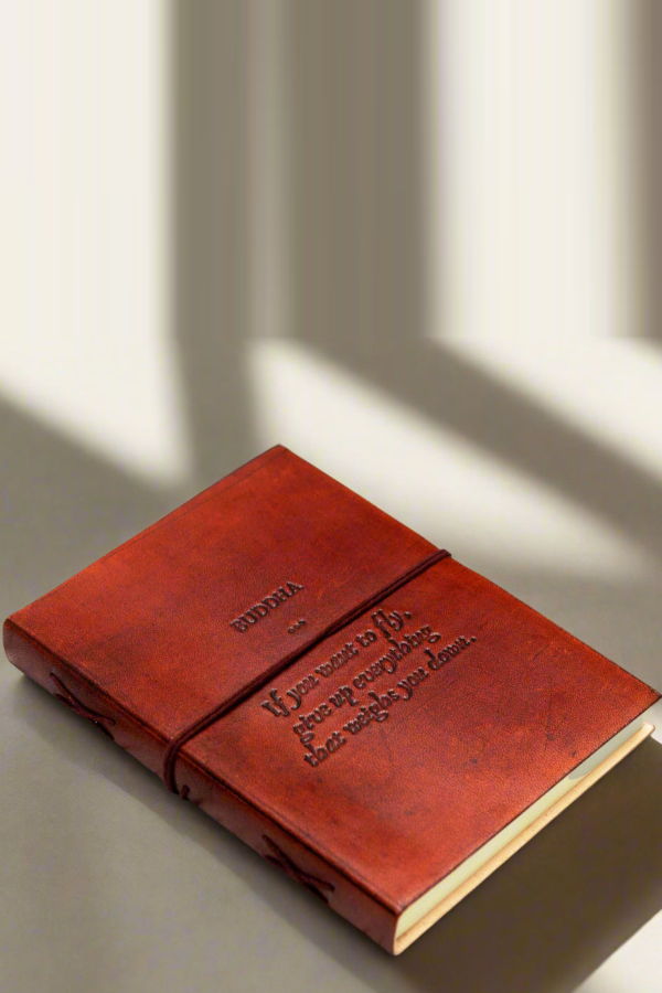Soothi Buddha Quote Leather Journal