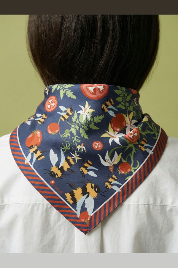 Centinelle Bumblebees Cotton Silk Bandana Scarf