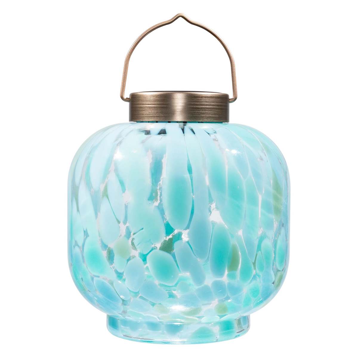 Allsop Home & Garden Cabin Solar Lantern 8" Handblown Glass Lantern - Image 1 of 15