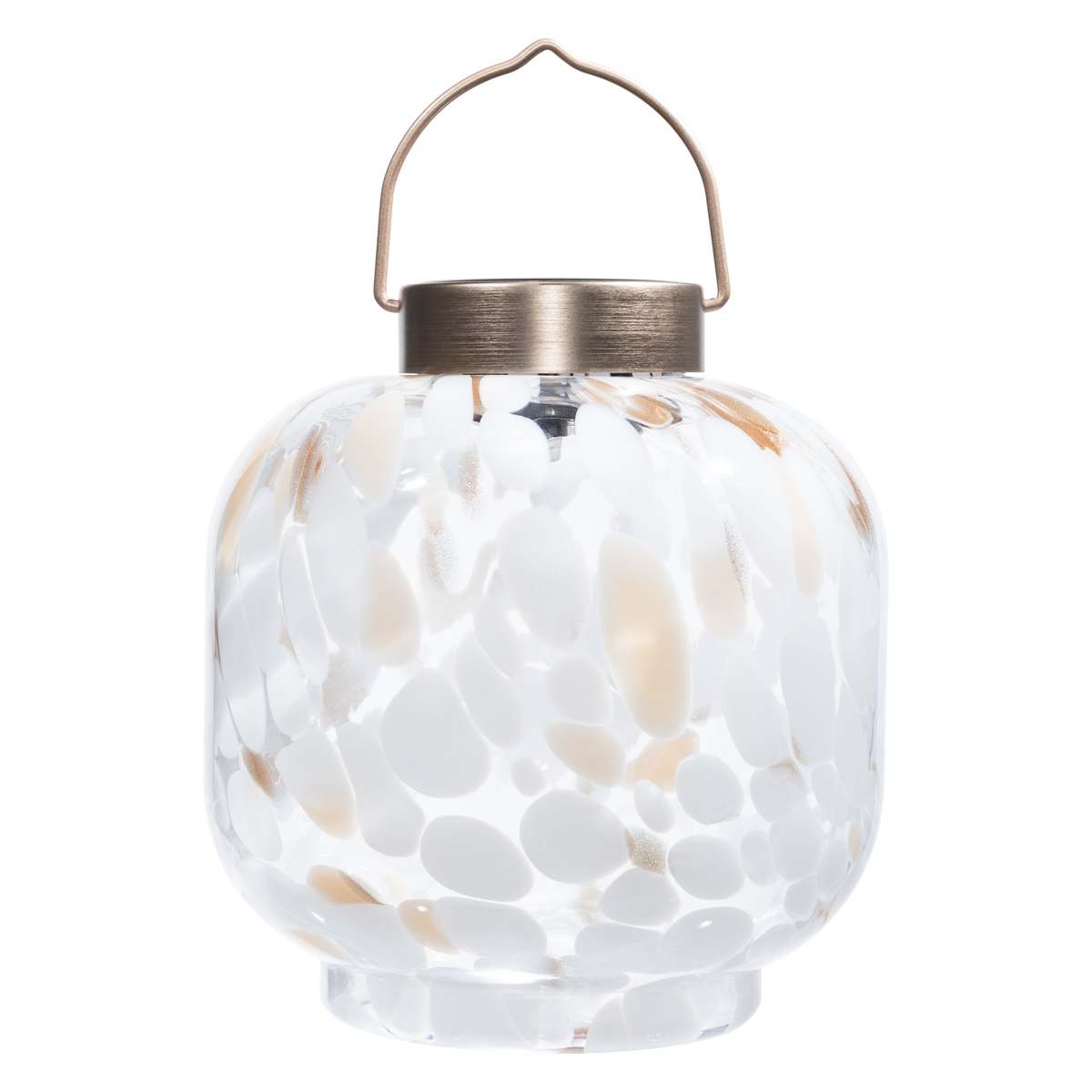 Allsop Home & Garden Cabin Solar Lantern 8" Handblown Glass Lantern - Image 6 of 15
