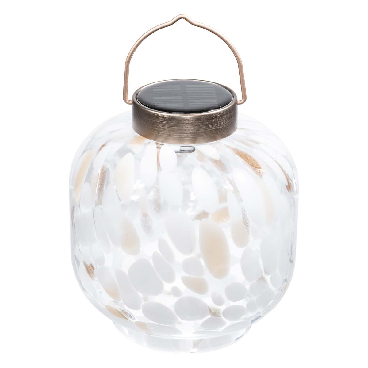 Allsop Home & Garden Cabin Solar Lantern 8" Handblown Glass Lantern - Image 8 of 15