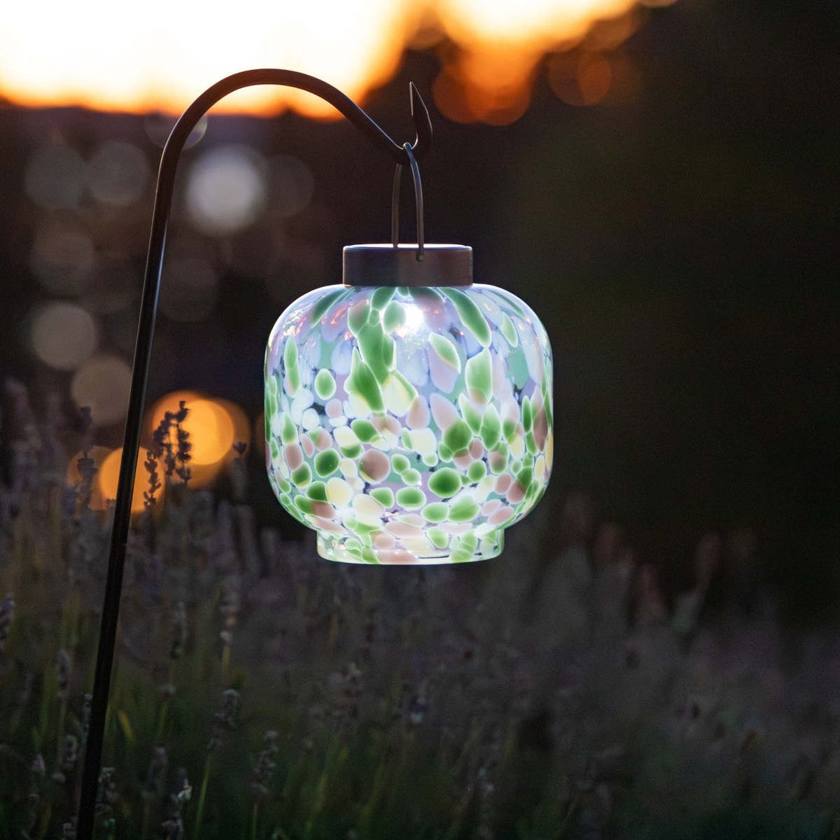 Allsop Home & Garden Cabin Solar Lantern 8" Handblown Glass Lantern - Image 15 of 15