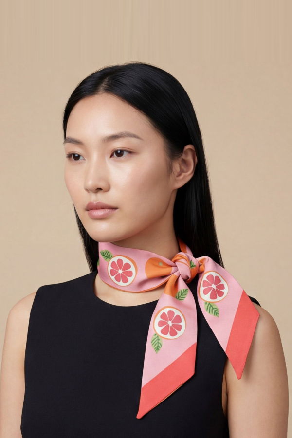 Centinelle California Pomelo Twilly Ribbon Scarf