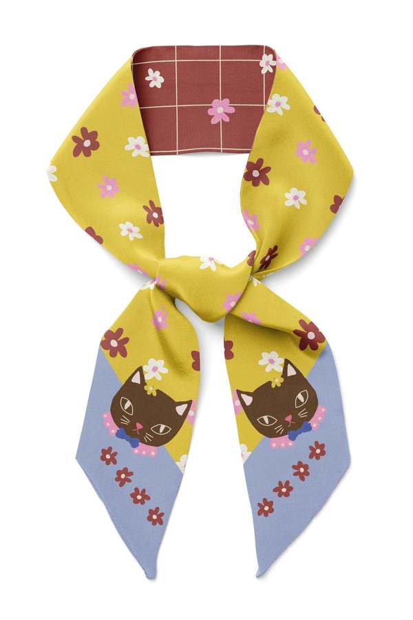 Centinelle Chat Au Chocolat Twilly Scarf