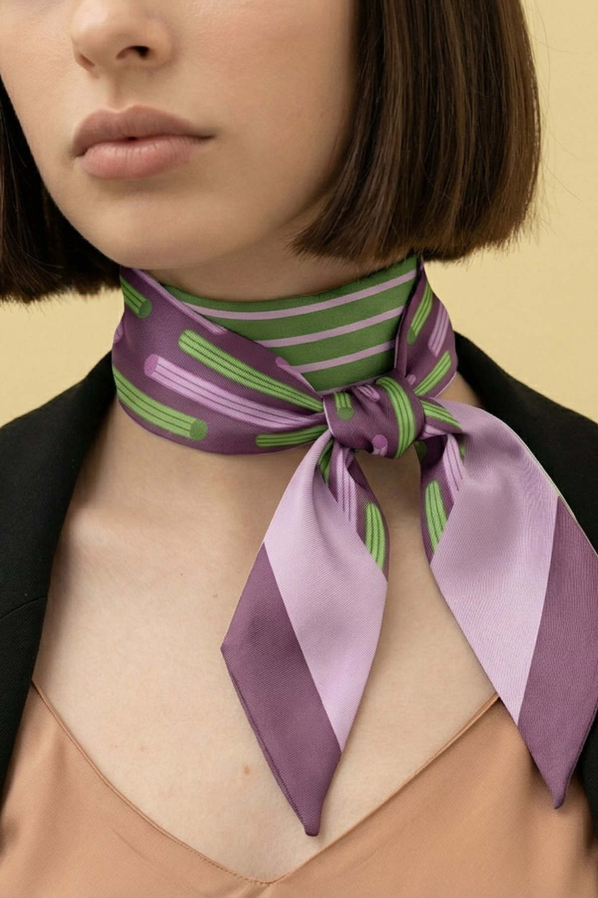 Centinelle Churros Twilly Ribbon Scarf - Image 2 of 4