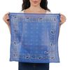 Vismaya Ciao Paisley Cotton Bandana - Ink Blue - Thumbnail 4
