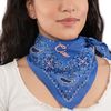 Vismaya Ciao Paisley Cotton Bandana - Ink Blue - Thumbnail 5