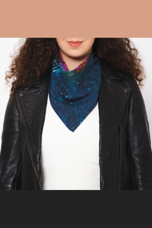 Vismaya Colette Miller I'm With Jupiter Bandana - Blue Pink