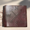 Soothi Compass 7x7 Artist Handmade Leather Journal - Thumbnail 5