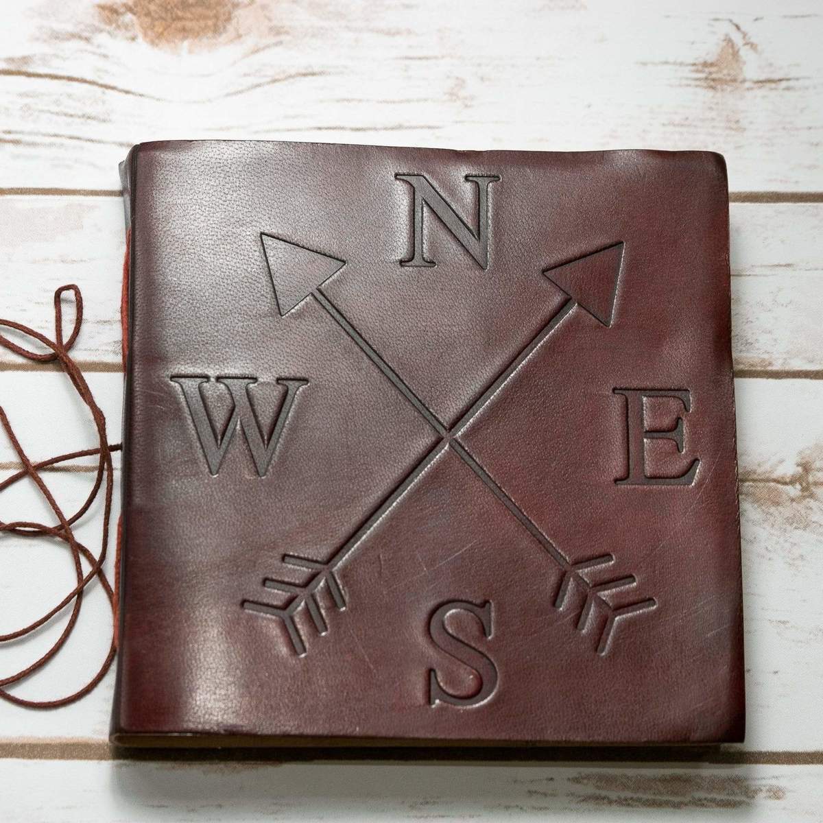 Soothi Compass 7x7 Artist Handmade Leather Journal - Image 8 of 10