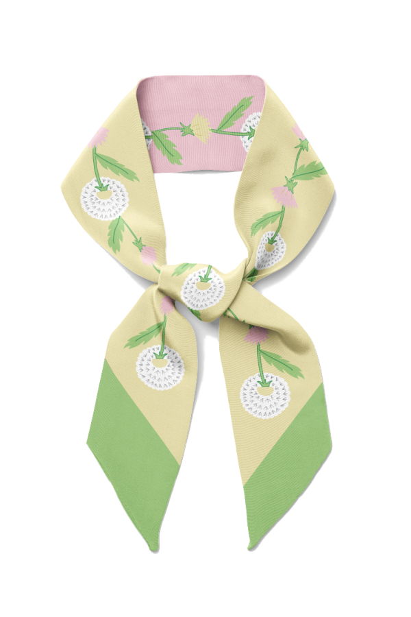 Centinelle Dandelion Twilly Ribbon Scarf