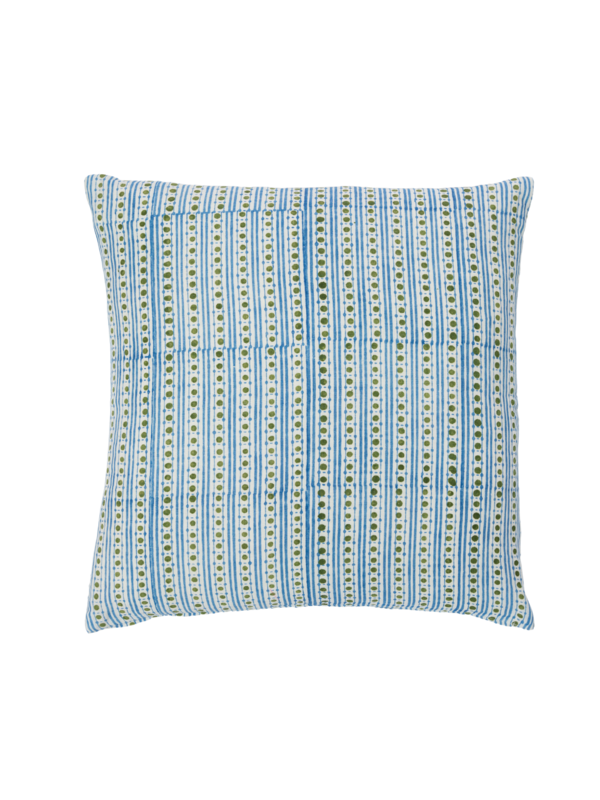 Alamwar Dora Decorative Pillow - Blue Green on Shell