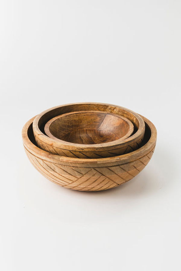 Mela Artisans EarthLines Handcrafted Nested Bowls