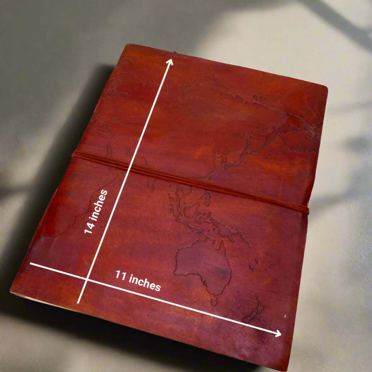 Soothi Extra Large World Map Handmade Leather Journal - Image 8 of 13